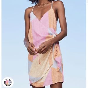 Lulus Multi Print Wrap Dress